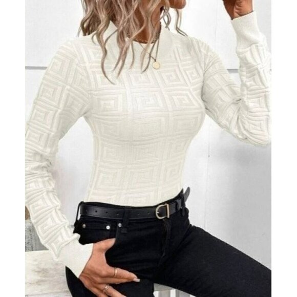 Elegant Casual Pullovers Round Neck Sweater - Picture 2 of 4